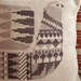Danish Bird Cross Stitch Pattern PDF Pillow Cover