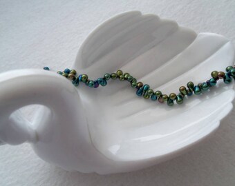 6 mm x 4 mm Czech Green Iris Teardrop Beads (1478)
