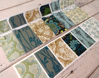 Mini Note Cards, Mini Note Card Set, 3x3 Note Cards, Mini Envelopes, Set of 6 Mini Note Cards with Envelopes, Mini Cards, Mint Julep