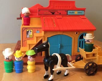 Vintage Fisher Price Western Town