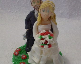 Personalized Softair wedding cake topper