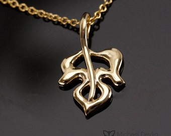 Grape leaf pendant.