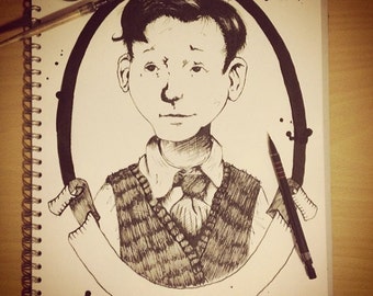 Jarred Grace Spiderwick Chronicles hand drawn portrait print