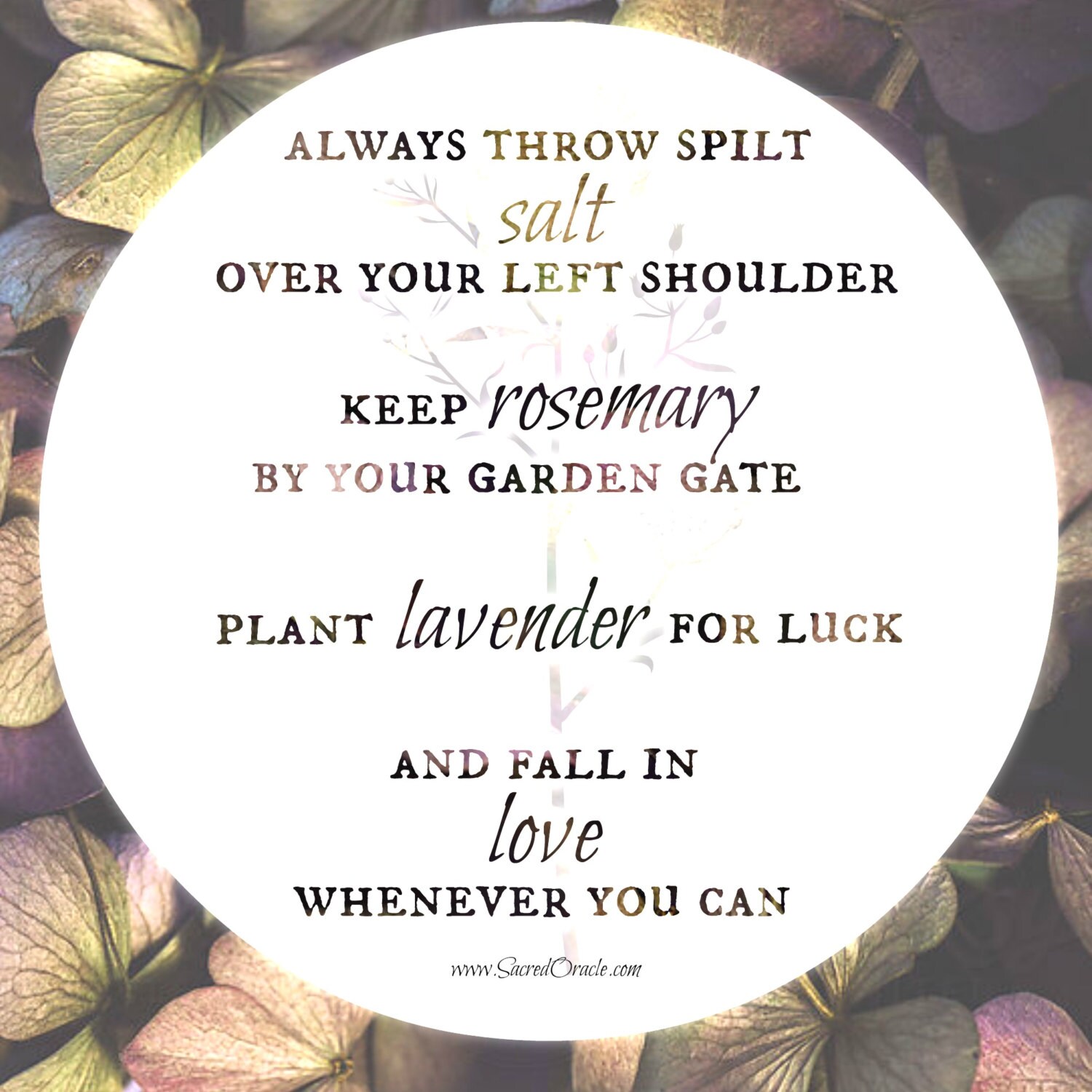 Practical Magic Quote Art Print Poster Sign Salt Rosemary