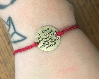 Agent Carter - Peggy Carter - I Know My Value quote bracelet