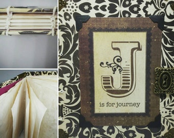 Handbound Blank Journal with Tea Stained Distressed Pages