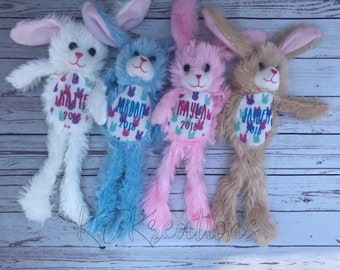 Personalized Easter bunny plush, easter basket, easter, stuffed animal
