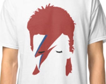 David Bowie hand-painted T-shirt-handpainted T-shirt