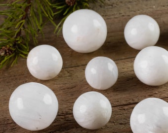 One SCOLECITE Crystal Sphere - XS, S, M, L - Scolecite Sphere, Healing Crystal Ball, Healing Stone, Meditation Stone, Stone Sphere E0841