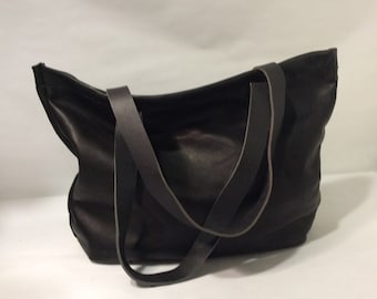 Black Leather Tote Bag,Black Leather Large And durable Leather Handbag