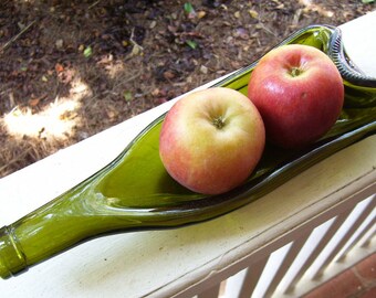 Slumped Wine Bottle Serving Dish