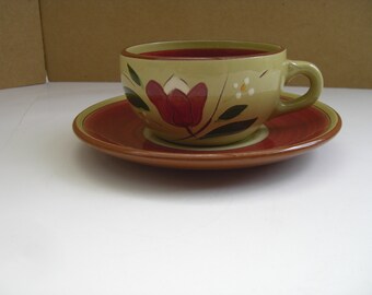 Stangl Pottery 'Magnolia' Cup and Saucer