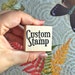 Custom stamp, custom hand carved stamp, personalized stamp, custom stationery, custom logo stamp, customized rubber stamp, company stamp