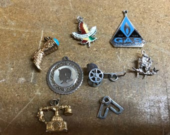 Vintage Collection of Charms Niagara Falls Two Birds Telephone