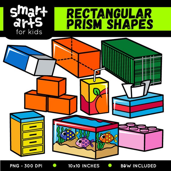 Rectangular Prism Shapes Clip Art Cartoon digital graphic
