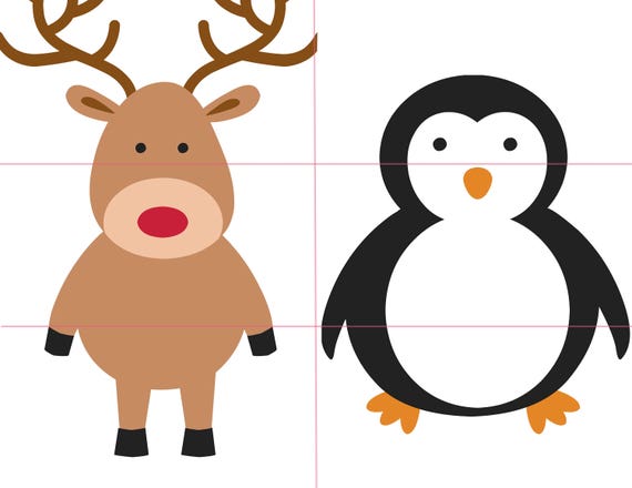 Items similar to Christmas Mix and Match Puzzles, 12 Christmas ...