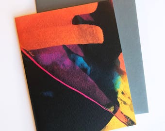 Colorful Abstract Painting Card