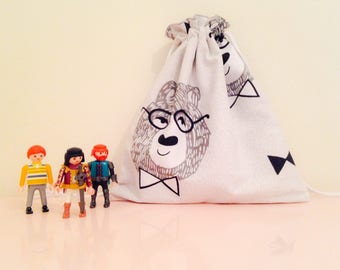 Grey bear pouch