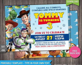 toy story invitation template free download