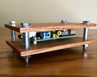 Honey Oak Raspberry Pi Wood Case