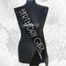Handmade Birthday Girl Sash - High Quality Black Ribbon With Pink & Silver Glitter Lettering and Rhinestones