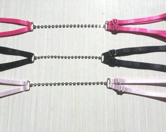 3 PAIRS of variety colored elastic and rhinestone bra straps. Adjustable detachable bra straps. Lingerie strap. Stocking stuffer for girls.