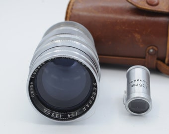 Canon lens for Leica cameras 135mm w/ finder screwmount
