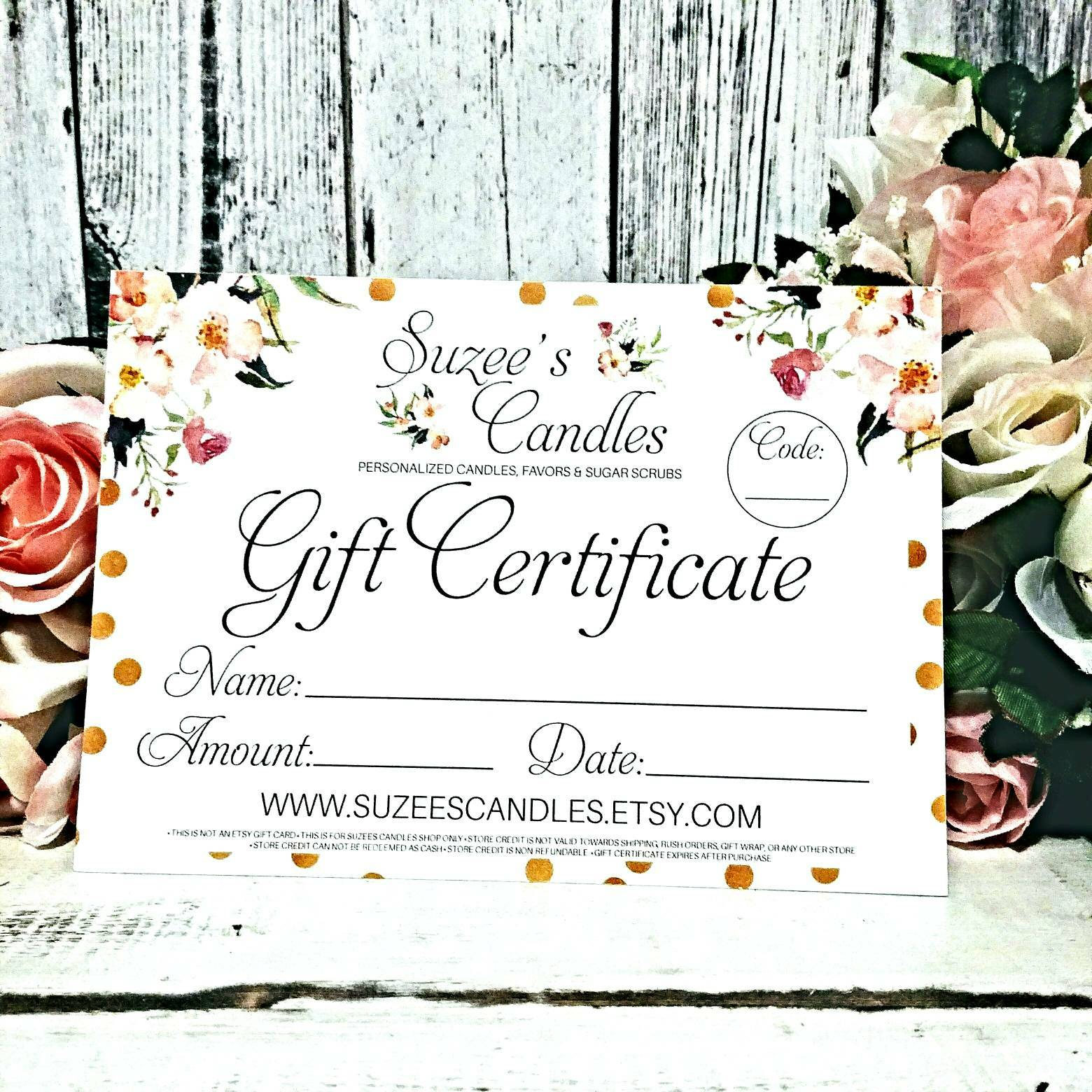 wedding gift certificate ideas