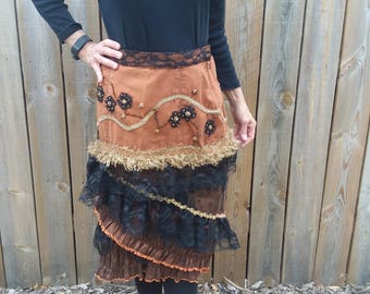 Reconstructed Denim Skirt