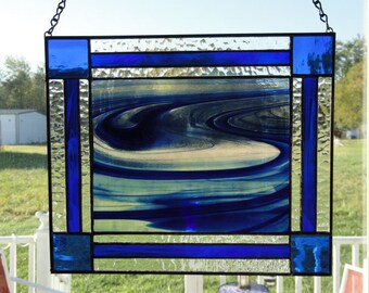 Blue Swirl stain glass