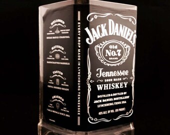 Recycled Jack Daniel's Whiskey Bottle Candle