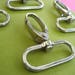 FREE SHIPPING--40 Silver/Nickel Swivel Clasps Hooks with 1 1/4 inch loop end