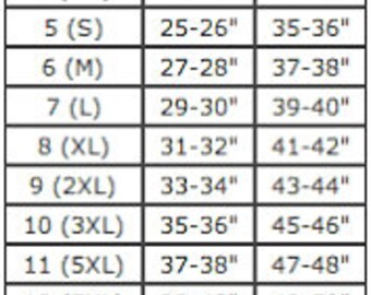 Size chart | Etsy