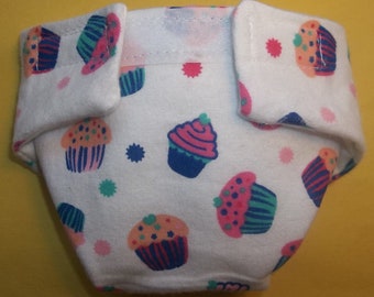 Cloth Doll diaper SIZE #2 ready to ship small cupcake fits Luvabella some Baby alive cabbage patch snackin sara stuffed animals and more