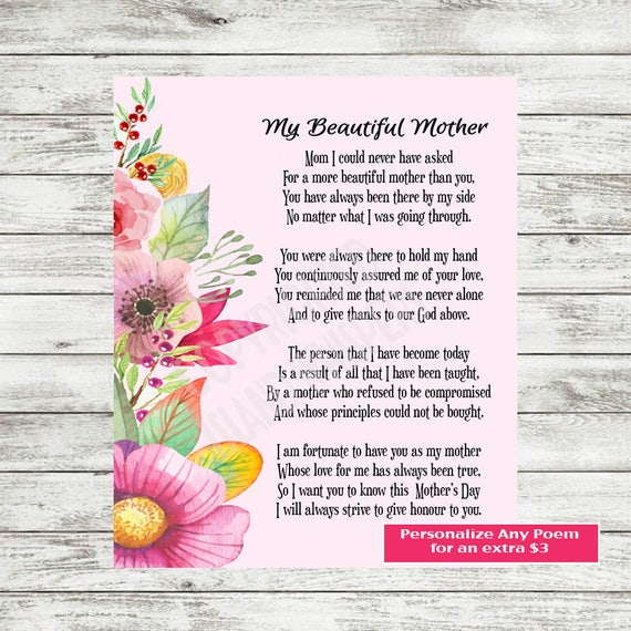 Simplicity image within printable mother day poems Divine image in printable mother day poems