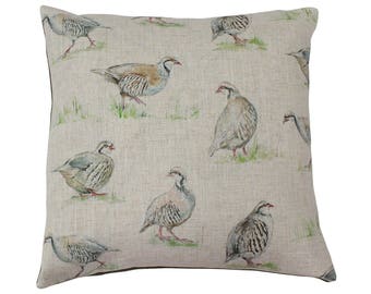 Partridge Countryside Animal Print Cushion Cover