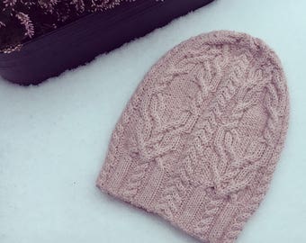 Hand knitted slouchy hat- Slouchy Hat - Slouchy Beanie Hat - Winter Hat