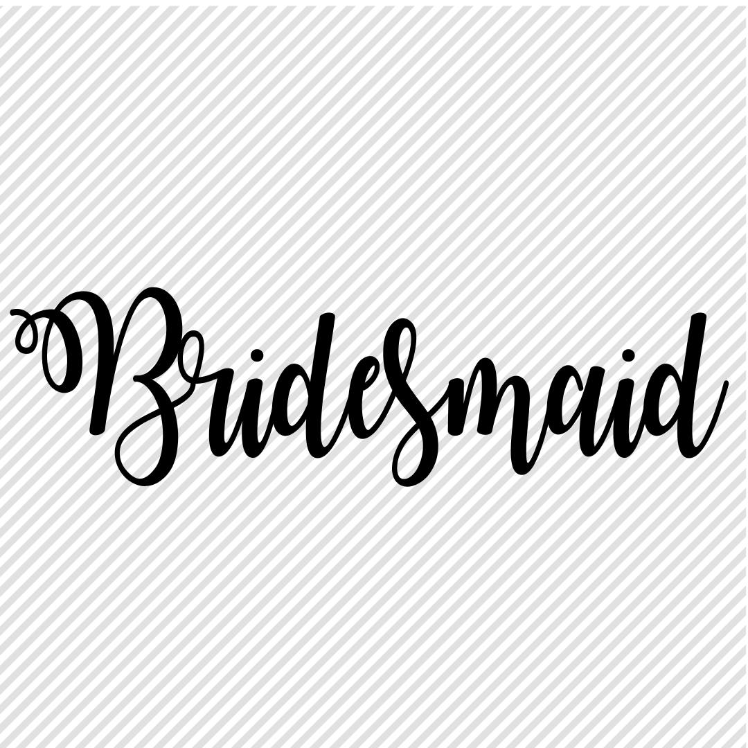 Download Bridesmaid SVG Wedding Svg Diy Wedding Cut Files Svgs for