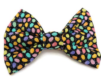 Glittery Easter Egg Pet Bow Tie- Dog, Cat, Collar