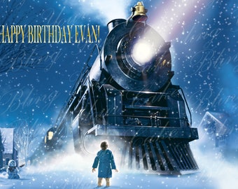 The Polar Express Edible Icing Sheet Cake Decor Topper in your choice of size