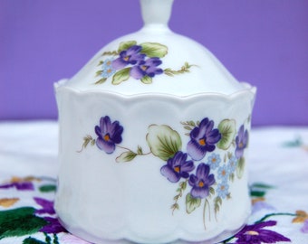 Vintage Porcelain Sugar bowl~Germany~Eschenbach~Floral Pattern