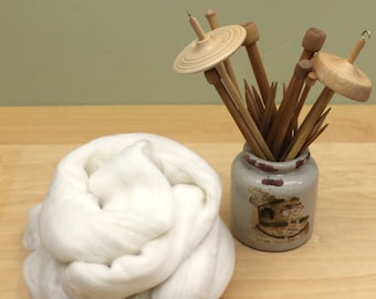 Superwash BFL Roving (Combed Top) - Blue Face Leicester - Undyed Spinning Fiber (8oz)