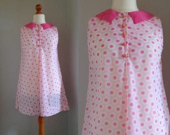 Funky 60's Babydoll Minidress, Size Medium