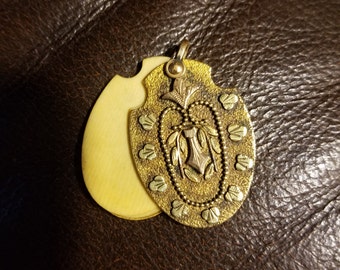 Antique Victorian Dance Card Pendant