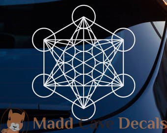 Metatron's Cube Sacred Geometry Decal | Metatron Decal | Metatron Sticker | Metatron Car Decal | Sacred Geometry Decal