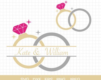 Download Diamond Ring Svg Diamond Monogram Frame Svg Files Svg Files