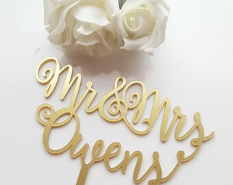 Wedding Cake Topper, Cake Topper, Personalised Cake Topper