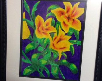 Tiger Lilies, 16x20 framed