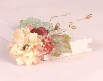 Woodland Flower Comb Wedding Flower Hair Piece Rustic Floral Headpiece Bridal Hair Accessories Bridesmaid Mori Girl Forest Girl