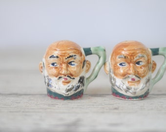 Vintage Salt And Pepper Shakers Hand Painted Toby Mug Japan Salt And Pepper Shaker